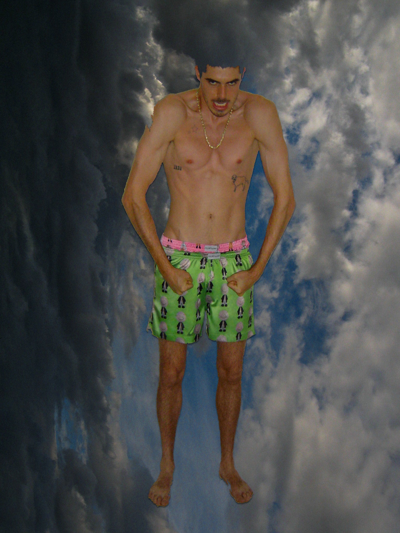 HELL RAISER BOXER SHORTS (GREEN)